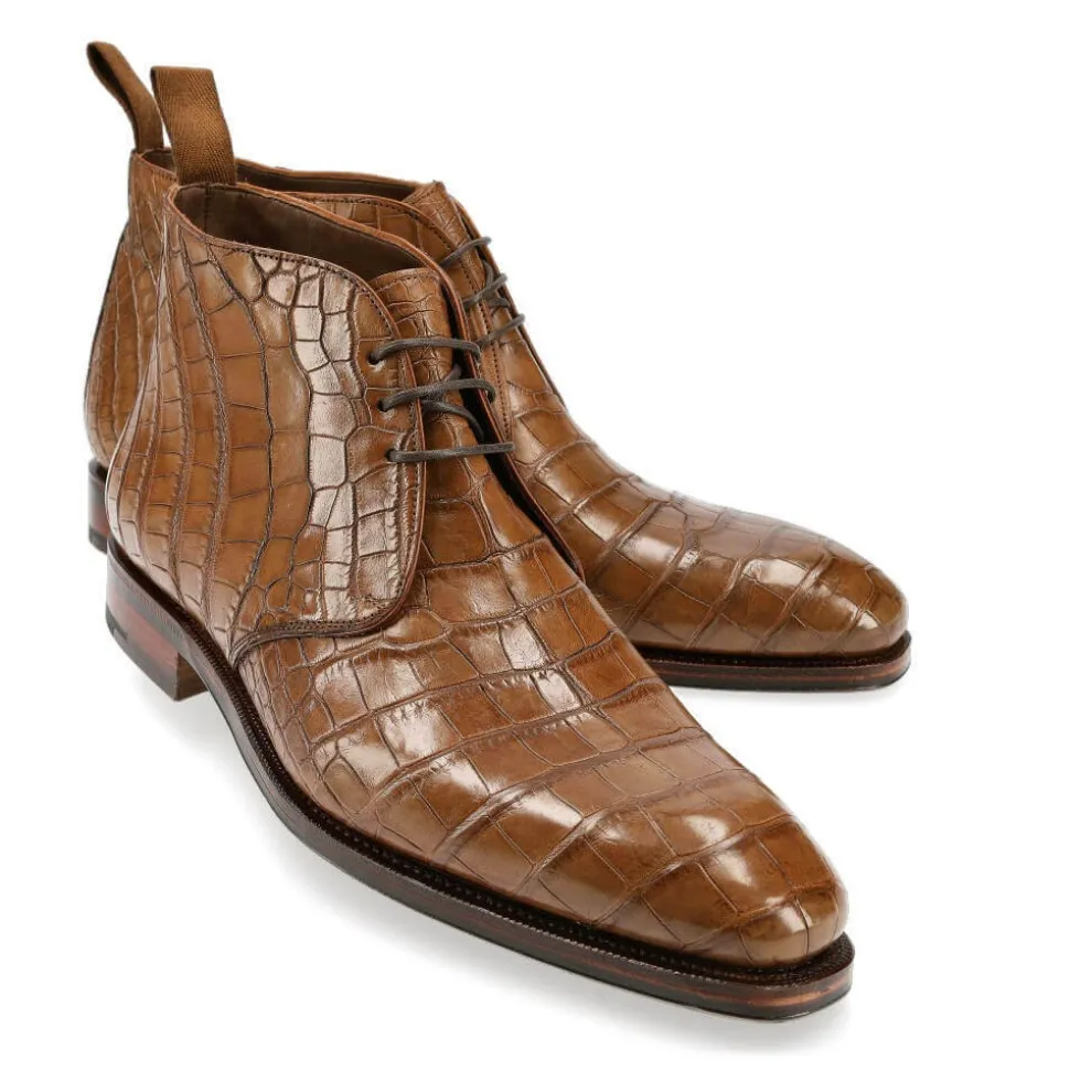 Alligator Shoes|Chukka & Desert Boots|Carmina ALLIGATOR CHUKKA BOOTS 10027 RAIN TANNED