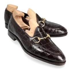 Alligator Shoes|Horsebit Loafers|Carmina ALLIGATORE HORSEBIT LOAFERS 80643 UETAM BROWN