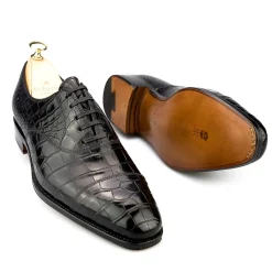 Alligator Shoes|Cap Toe Oxfords|Carmina ALLIGATORE OXFORDS 80212 RAIN