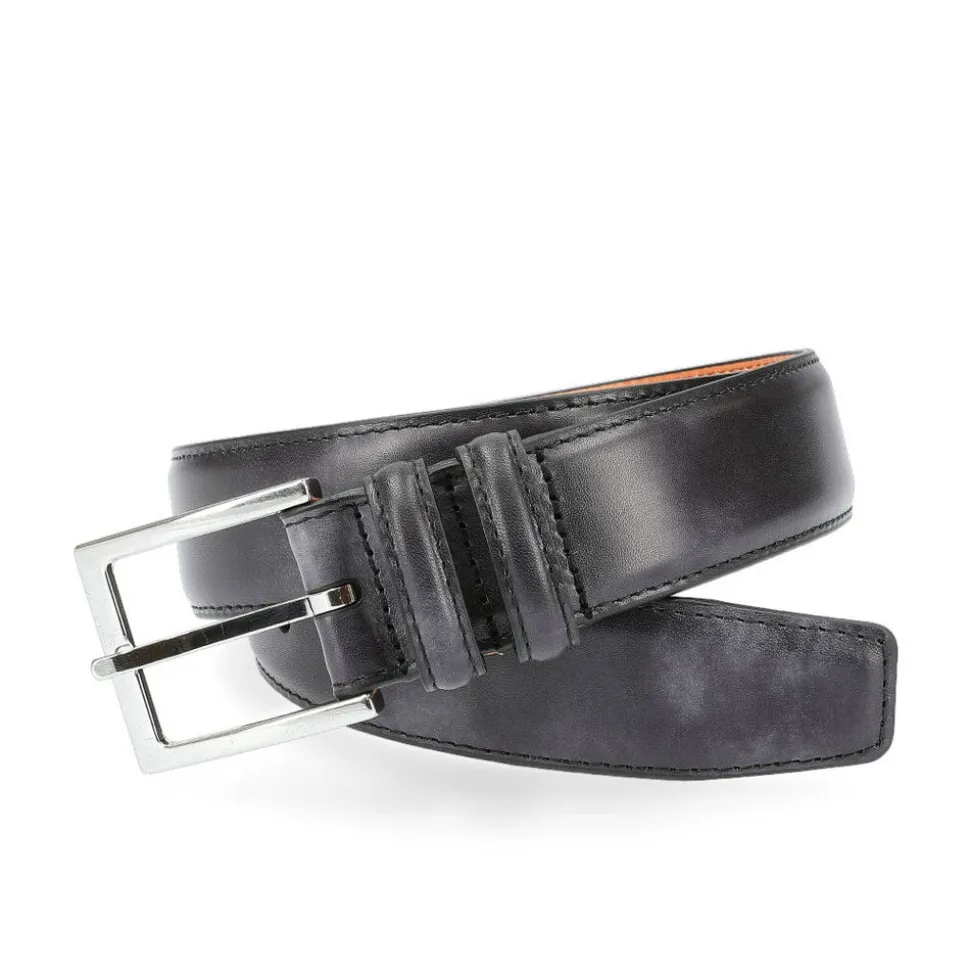 Men's Belts|Carmina MUSEUM BELT BLACK