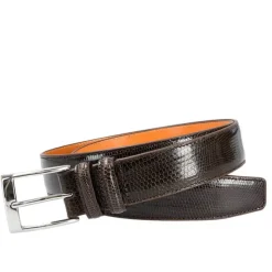 Men's Belts|Carmina LIZARD BELT BROWN