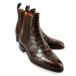 Alligator Shoes|Women's Chelsea Boots|Carmina CHELSEA BOOTS 1118 MADISON BROWN