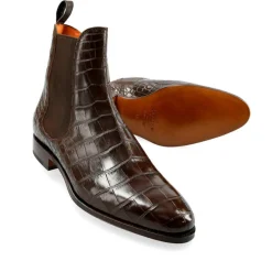 Alligator Shoes|Women's Chelsea Boots|Carmina CHELSEA BOOTS 1118 MADISON BROWN