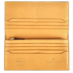 Wallet For Men|Carmina CORDOVAN LONG WALLET FOR MEN BURGUNDY