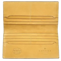 Wallet For Men|Carmina CORDOVAN LONG WALLET FOR MEN BURGUNDY