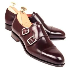 Women Cordovan|Double Monk Strap|Carmina CORDOVAN WOMEN DOUBLE MONK STRAP 1645 MADISON BURGUNDY