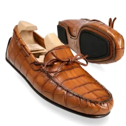 Alligator Shoes|Driving Loafers|Carmina DRIVING LOAFERS 80802 MARIVENT TANNED