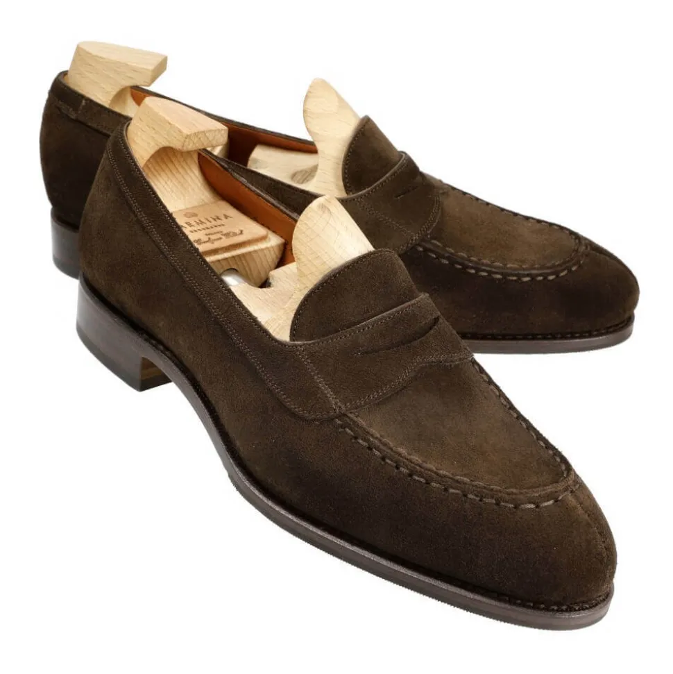 Penny Loafers|Carmina FULL STRAP WOMEN PENNY LOAFERS 1875 MADISON BROWN