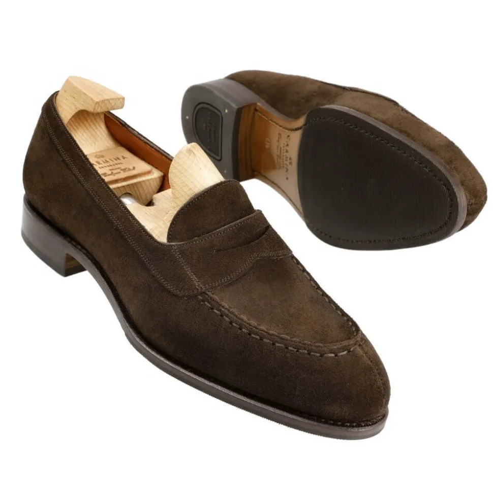 Penny Loafers|Carmina FULL STRAP WOMEN PENNY LOAFERS 1875 MADISON BROWN