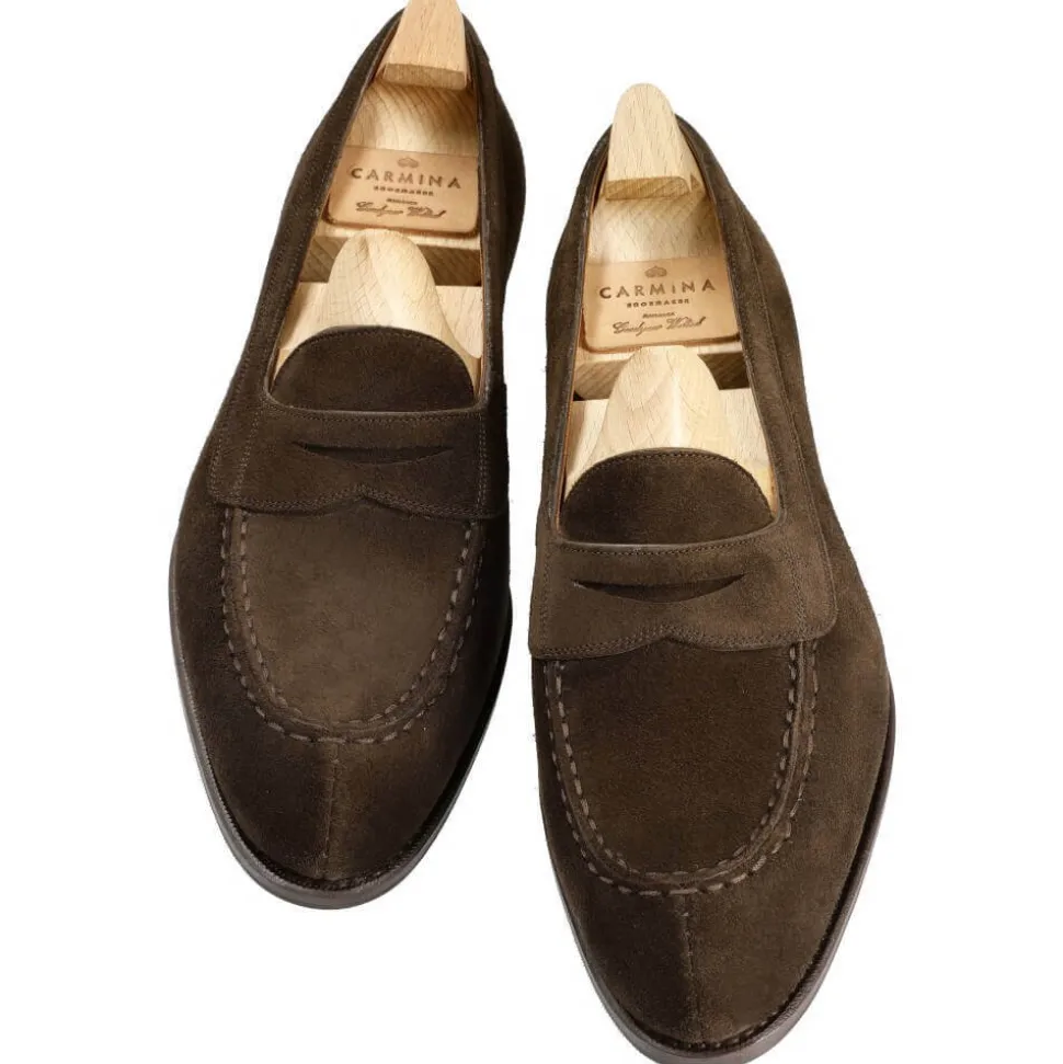 Penny Loafers|Carmina FULL STRAP WOMEN PENNY LOAFERS 1875 MADISON BROWN