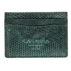 Card Holders|Card Holders|Carmina LIZARD CARD HOLDER IN GREEN