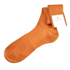 Socks|Carmina Long ocher socks