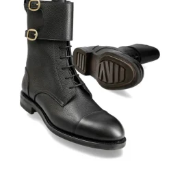 Men's Work Boots|Carmina MONK STRAP BOOTS 80903 BLACK