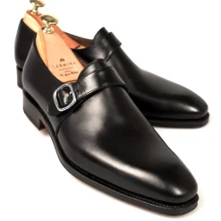 Single Monk Strap Shoes|Carmina MONK STRAP SHOES 80156 RAIN BLACK