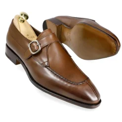 Single Monk Strap Shoes|Carmina MONK STRAPS 80180 SIMPSON BROWN