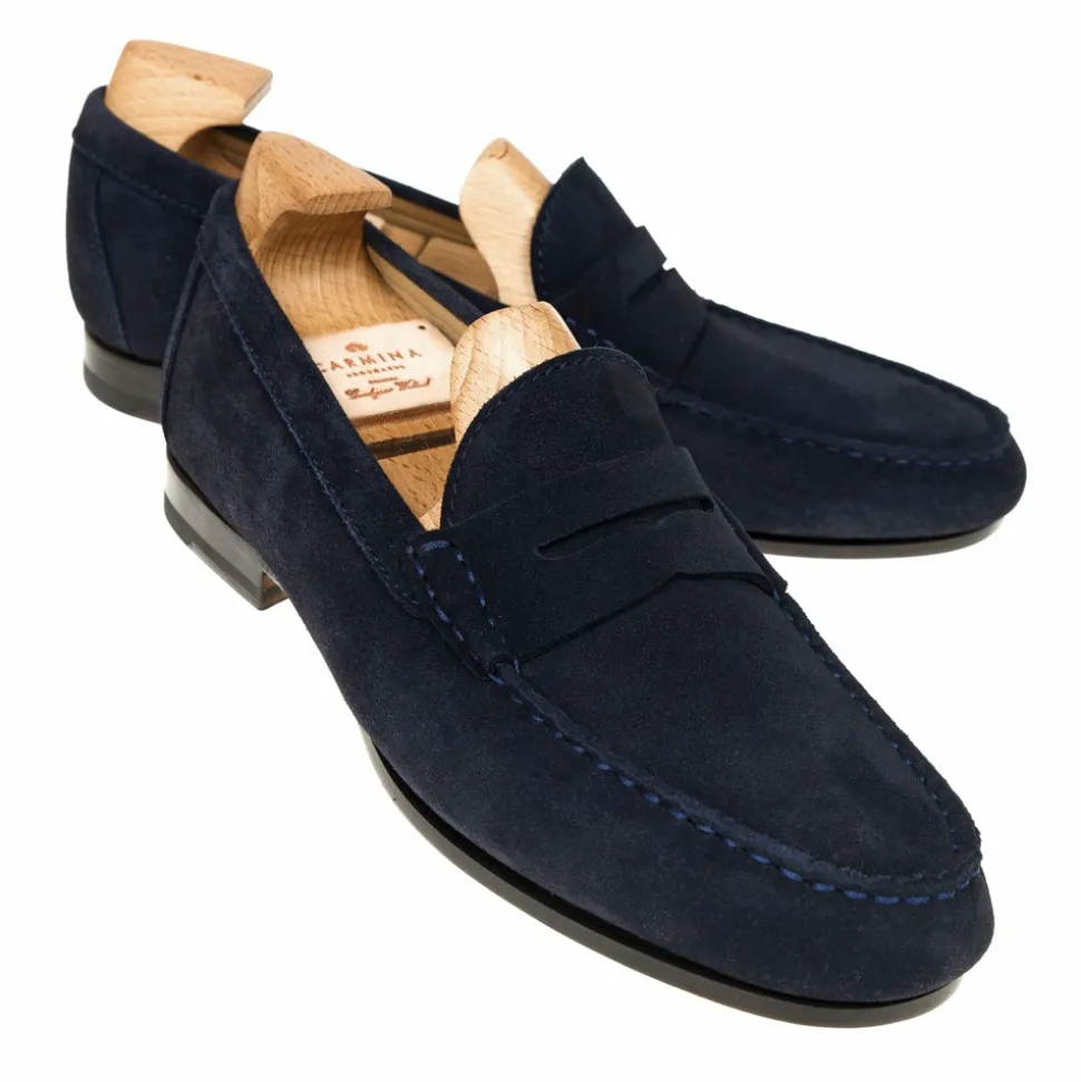 Penny Loafers|Carmina PENNY LOAFERS 80160 XIM NAVY
