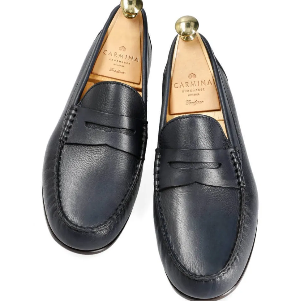 Penny Loafers|Carmina PENNY LOAFERS 80160 XIM NAVY