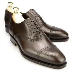 Cap Toe Oxfords|Carmina SEMI BROGUE OXFORDS 10051 RAIN