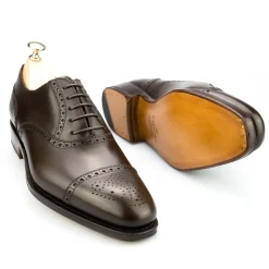 Cap Toe Oxfords|Carmina SEMI BROGUE OXFORDS 10051 RAIN