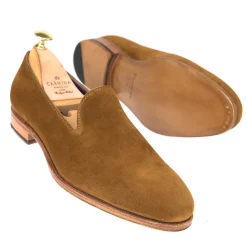 Men's Dress Slippers|Carmina SLIPPERS 80384 UETAM TOBACCO