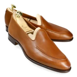 Men's Dress Slippers|Carmina UNLINED SLIPPERS 80709 UETAM TANNED