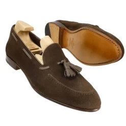 Tassel Loafers|Carmina UNLINED TASSEL LOAFERS 80545 UETAM EE BROWN