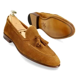 Tassel Loafers|Carmina UNLINED TASSEL LOAFERS 80545 UETAM EE TOBACCO