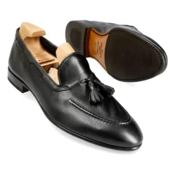 Tassel Loafers|Carmina UNLINED TASSEL LOAFERS 80545 UETAM EE BLACK