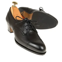 High Heel Derby|Cap-Toe Derby|Carmina WOMEN DERBY SHOES 1831 MADISON BLACK