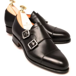 Double Monk Strap|Carmina WOMEN DOUBLE MONK STRAP 1645 MADISON BLACK