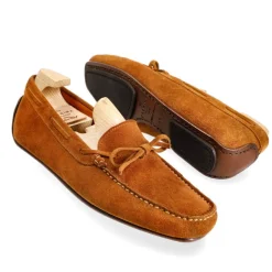 String Loafers|Carmina WOMEN DRIVING LOAFERS 1903 MARIVENT TOBACCO