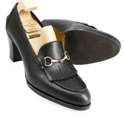 High Heel Loafers|Women Horsebit Loafers|Carmina WOMEN HIGH HEEL HORSEBIT LOAFERS 1839 MADISON BLACK