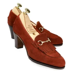High Heel Loafers|Women Horsebit Loafers|Carmina WOMEN HIGH HEEL HORSEBIT LOAFERS 1839 MADISON RUMPUNCH