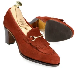 High Heel Loafers|Women Horsebit Loafers|Carmina WOMEN HIGH HEEL HORSEBIT LOAFERS 1839 MADISON RUMPUNCH
