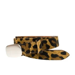 Women's Belts|Carmina WOMEN LEOPARD PONY BELT