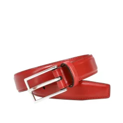 Women's Belts|Carmina WOMEN VITELLO BELT RED