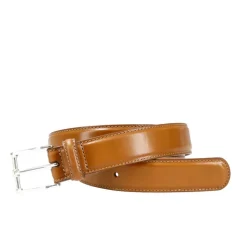 Women's Belts|Carmina WOMEN TAN VITELLO BELT TANNED