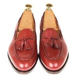 Tassel Loafers|Carmina WOMEN TASSEL LOAFERS 1640 DRAC RED