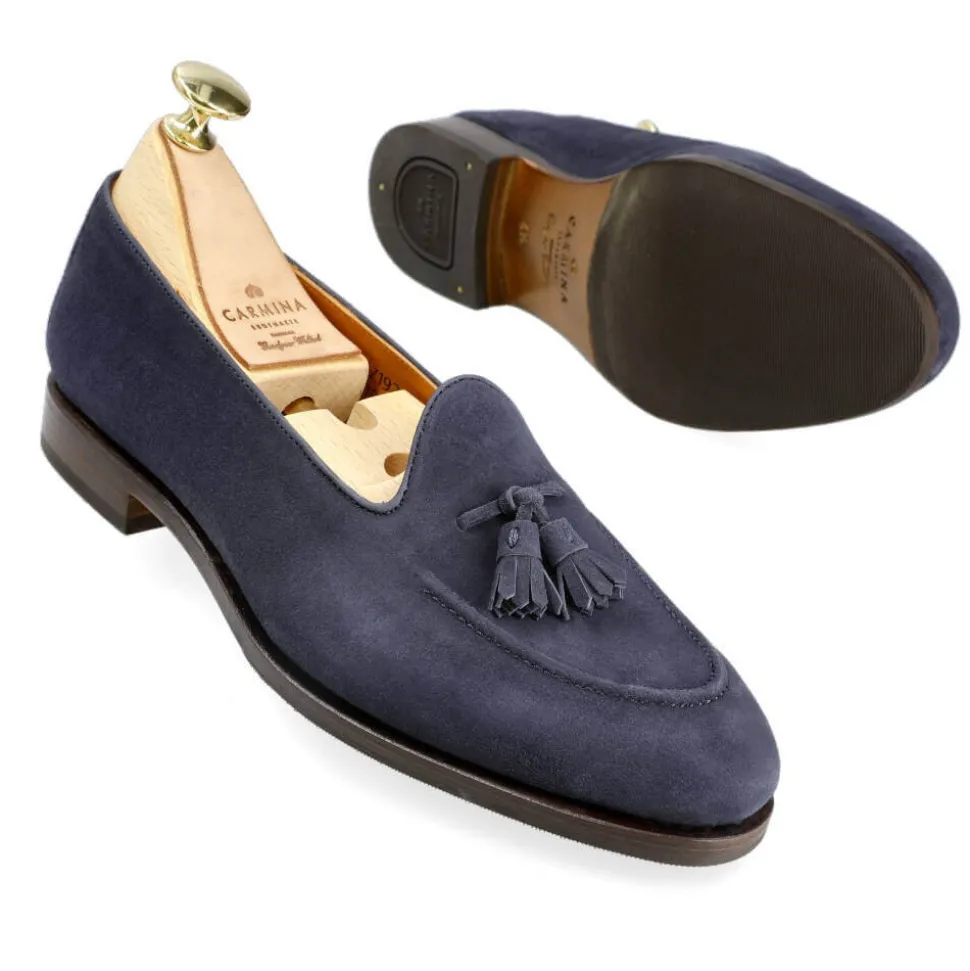 Tassel Loafers|Carmina WOMEN TASSEL LOAFERS 1842 DRAC NAVY