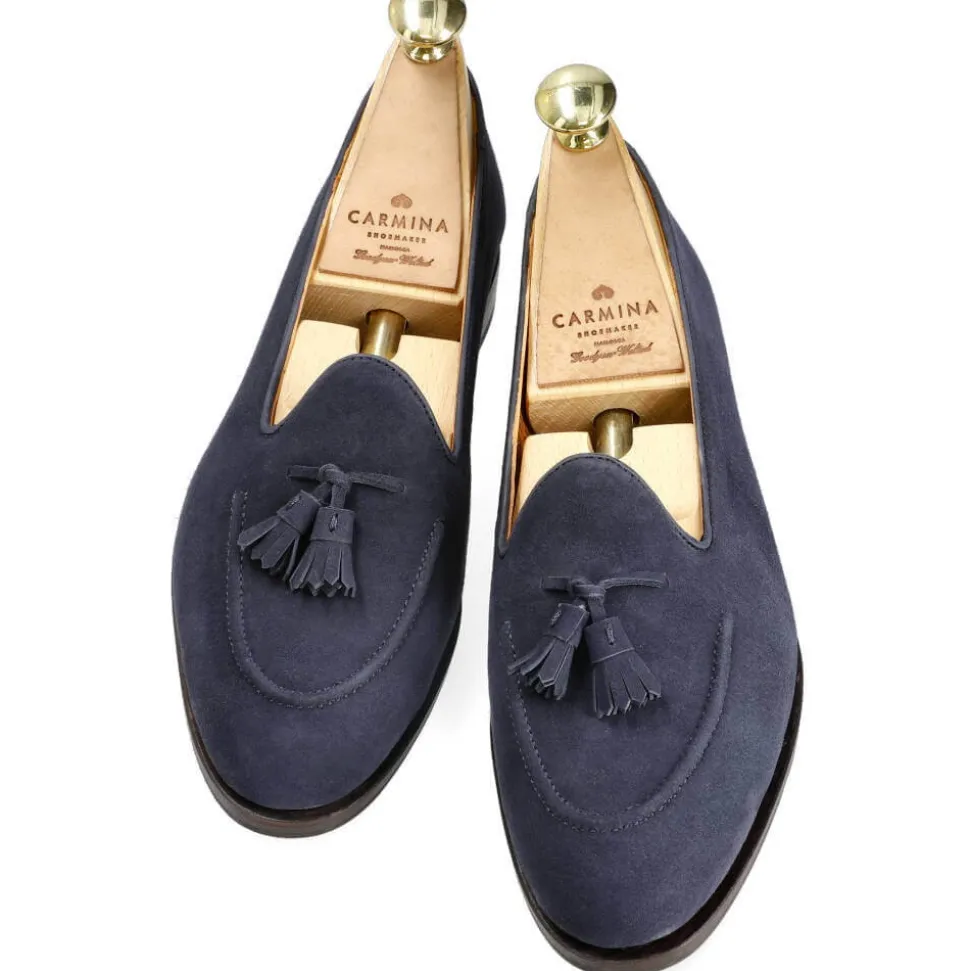 Tassel Loafers|Carmina WOMEN TASSEL LOAFERS 1842 DRAC NAVY