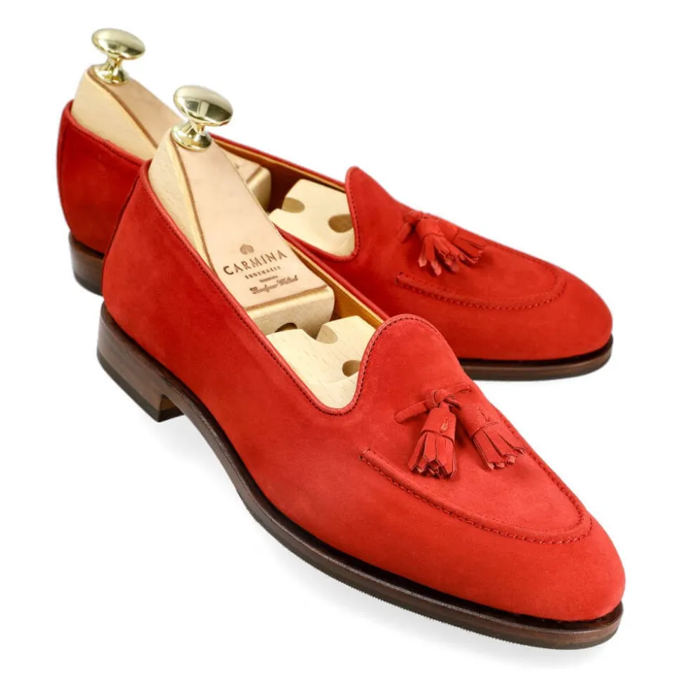 Tassel Loafers|Carmina WOMEN TASSEL LOAFERS 1842 DRAC RED
