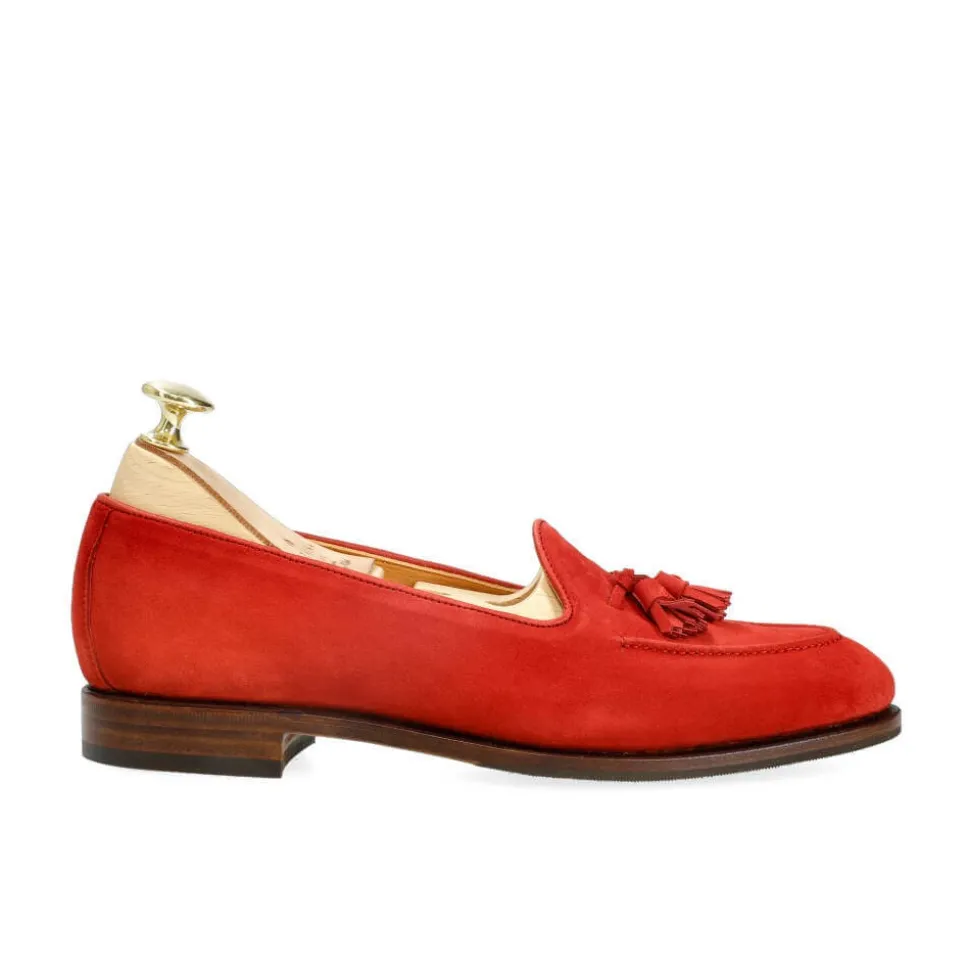 Tassel Loafers|Carmina WOMEN TASSEL LOAFERS 1842 DRAC RED