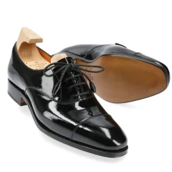 Cap-Toe Oxford|Carmina WOMEN'S OXFORD SHOES 1201 HILLS BLACK
