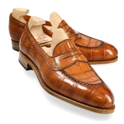 Alligator Shoes|Penny Loafers|Carmina ALIGATORE PENNY LOAFERS 1875 MADISON TANNED