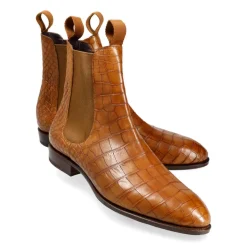 Alligator Shoes|Chelsea Boots|Carmina ALLIGATOR CHELSEA BOOTS 80186 INCA TANNED