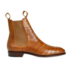 Alligator Shoes|Chelsea Boots|Carmina ALLIGATOR CHELSEA BOOTS 80186 INCA TANNED