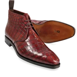 Alligator Shoes|Chukka & Desert Boots|Carmina ALLIGATOR CHUKKA BOOTS 10027 RAIN BURGUNDY