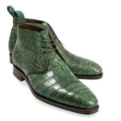 Alligator Shoes|Chukka & Desert Boots|Carmina ALLIGATOR CHUKKA BOOTS 10027 RAIN GREEN