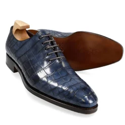 Alligator Shoes|Wholecut Oxford|Carmina ALLIGATOR SHOES 910 RAIN NAVY