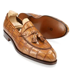 Alligator Shoes|Tassel Loafers|Carmina ALLIGATOR TASSEL LOAFERS 734 FOREST TANNED